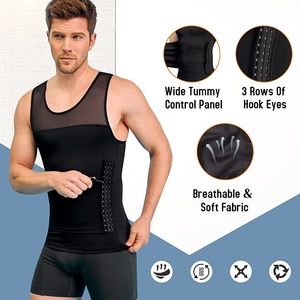 Men Body Shaper Slimming Vest Tight Tank Top ...